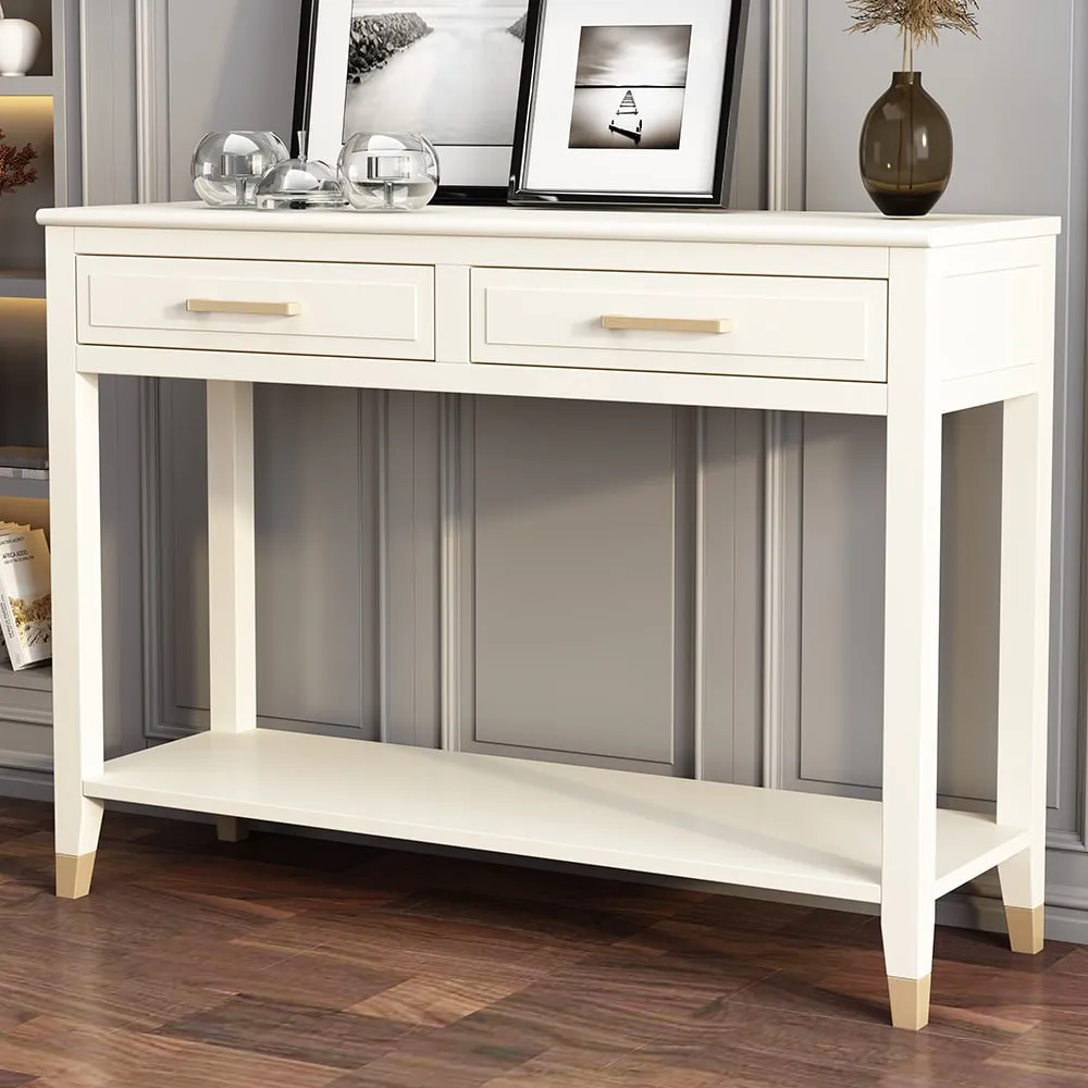 2 Drawer Console Table - White image