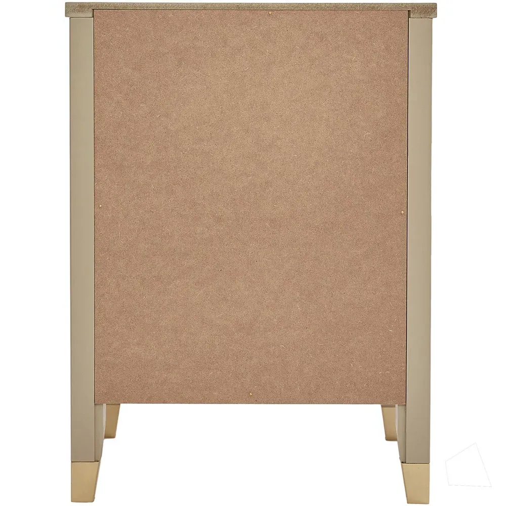 2 Drawer Wide Bedside Table - Clay