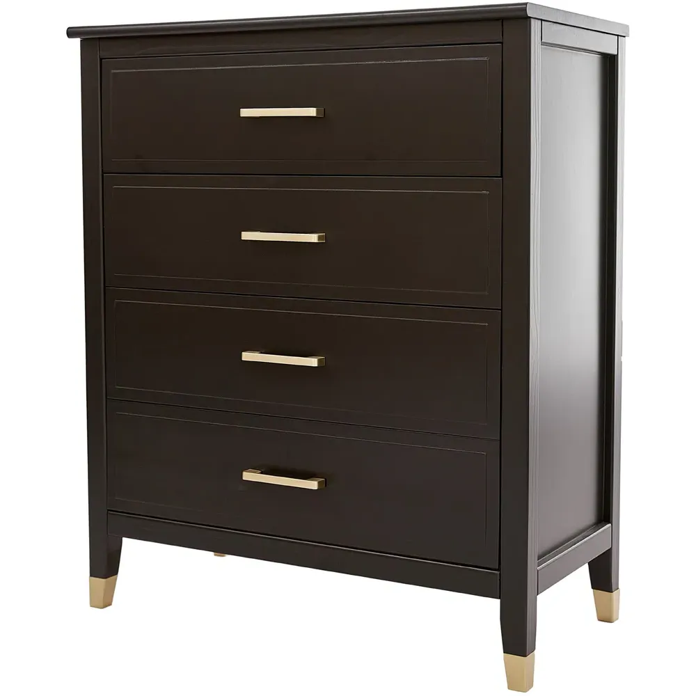 4 Drawer Chest of Drawers - Black