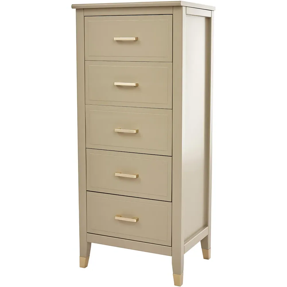 5 Drawer Narrow Chest of Drawers - Clay