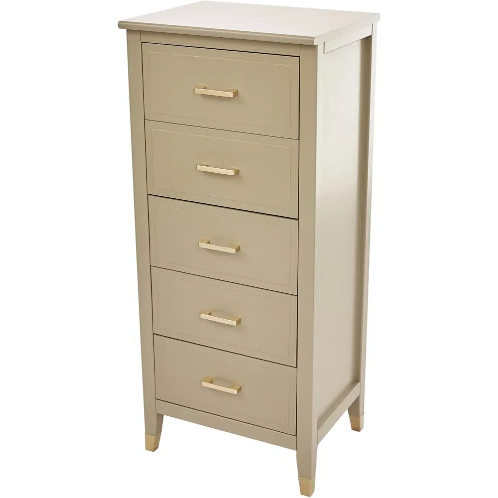 5 Drawer Narrow Chest of Drawers - Clay