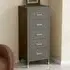 5 Drawer Narrow Chest of Drawers - Grey