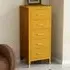 5 Drawer Narrow Chest of Drawers - Mustard