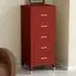 5 Drawer Narrow Chest of Drawers - Red