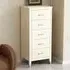 5 Drawer Narrow Chest of Drawers - White