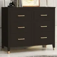 6 Drawer Chest of Drawers - Black