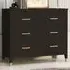 6 Drawer Chest of Drawers - Black
