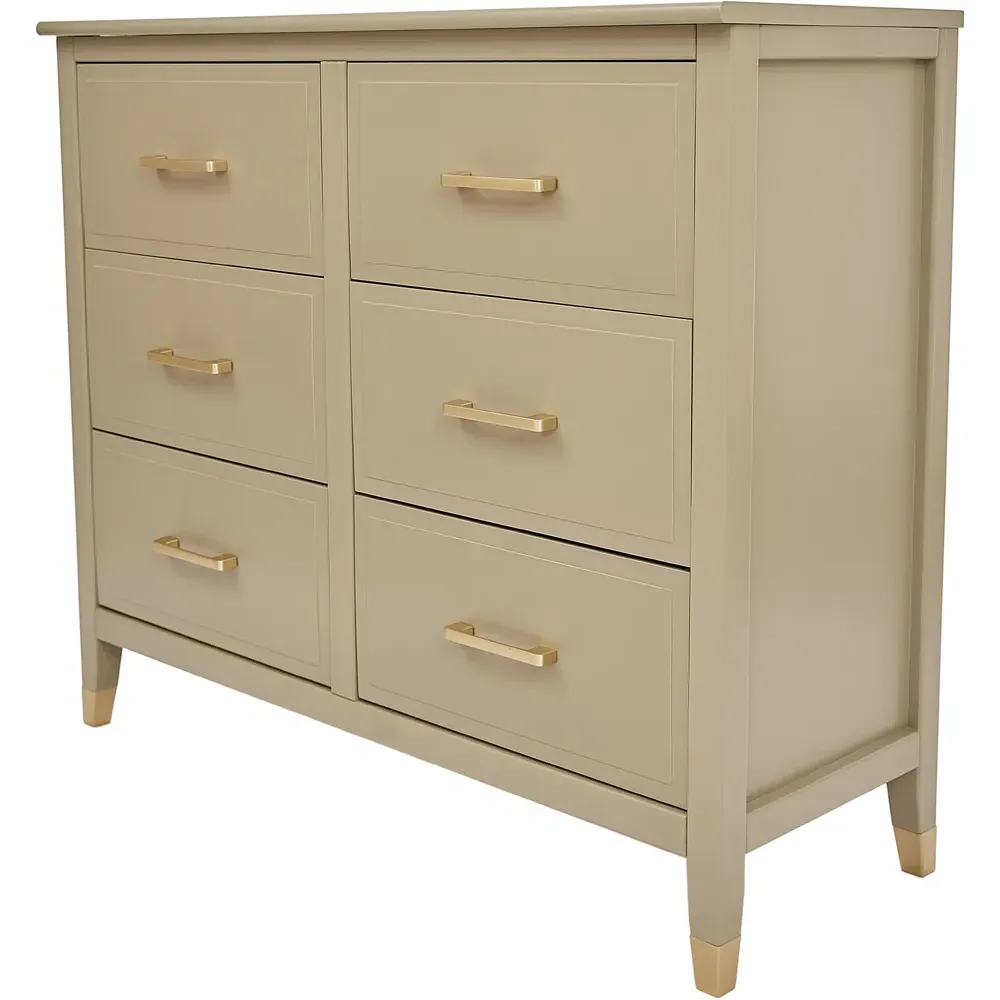 6 Drawer Chest of Drawers - Clay, Wood