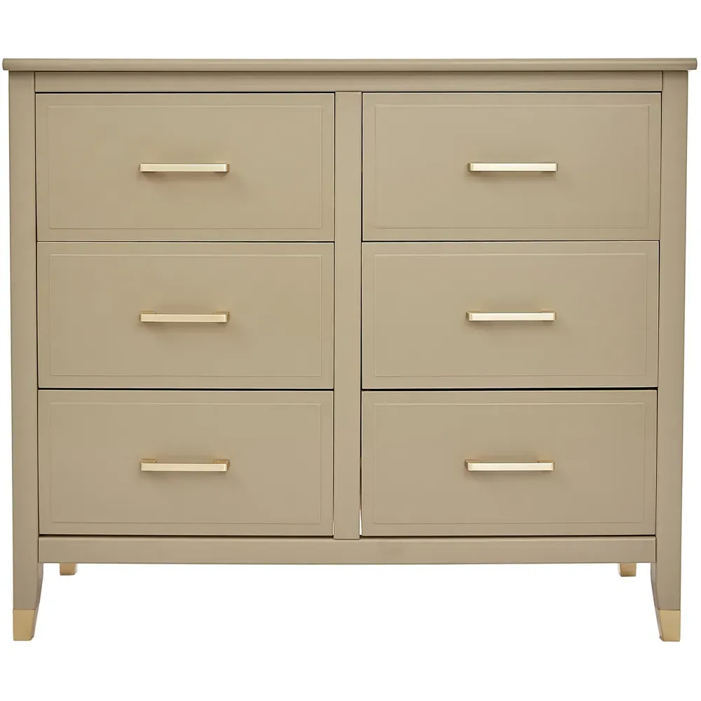 6 Drawer Chest of Drawers - Clay, Wood