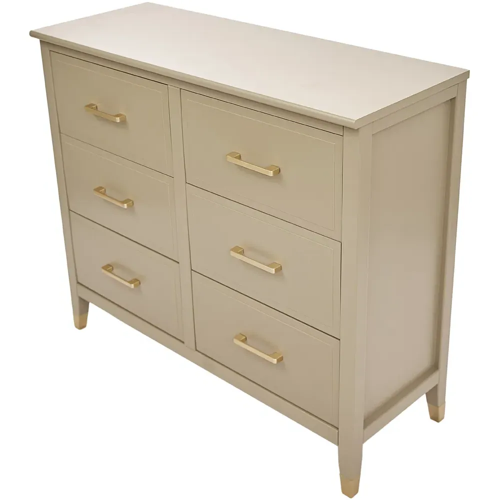 6 Drawer Chest of Drawers - Clay, Wood