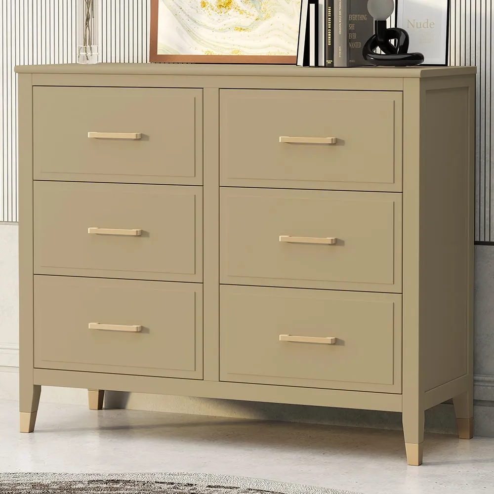 6 Drawer Chest of Drawers - Clay, Wood