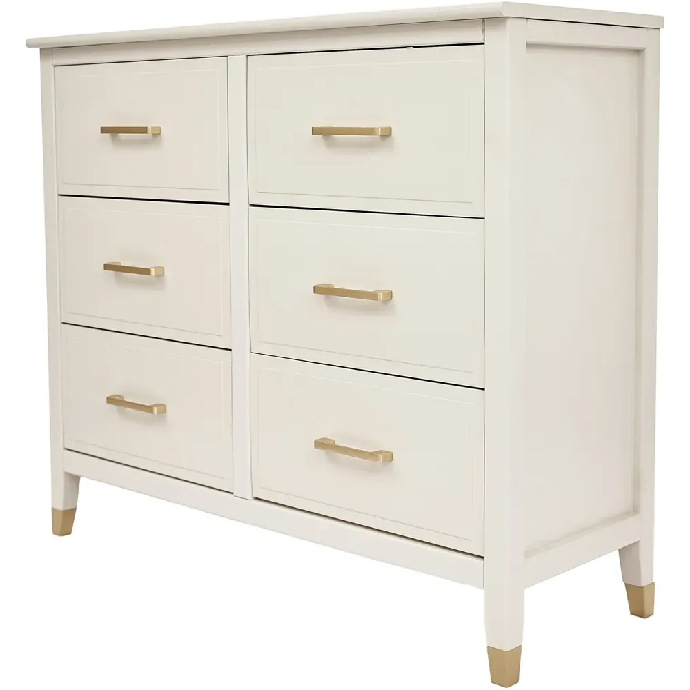 6 Drawer Chest of Drawers - White