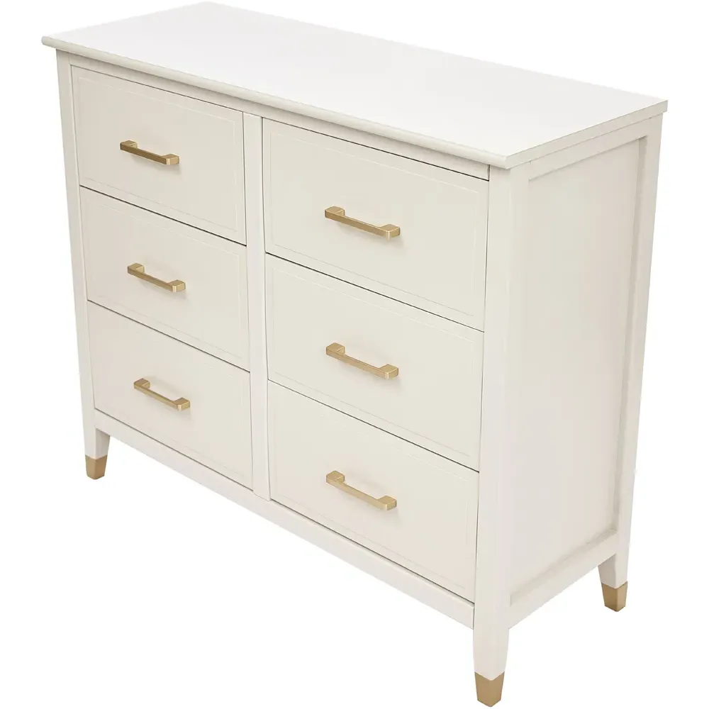 6 Drawer Chest of Drawers - White