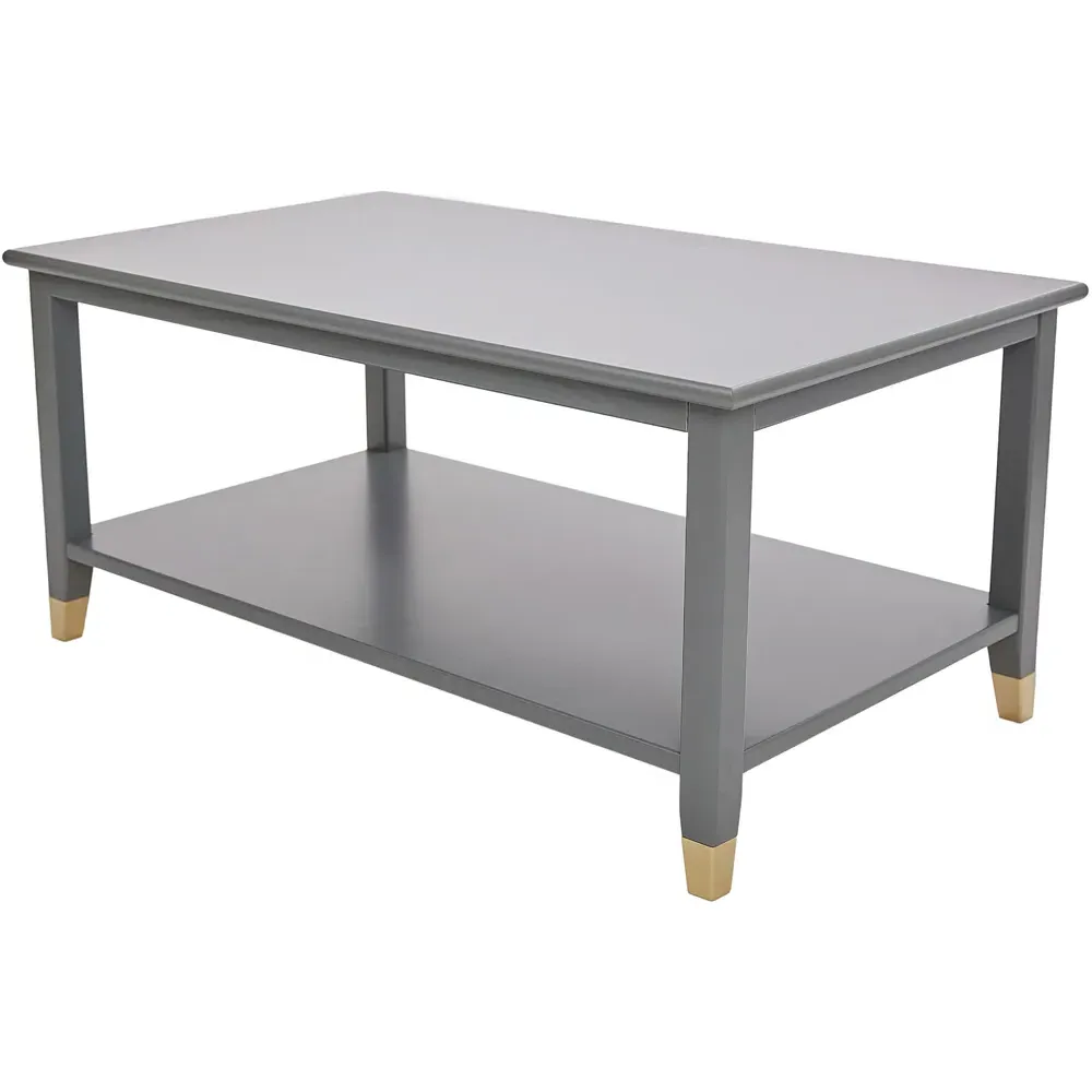 Grey Coffee Table with Storage - Grey, MDF