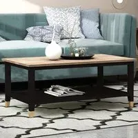Natural Coffee Table - Black, Wood