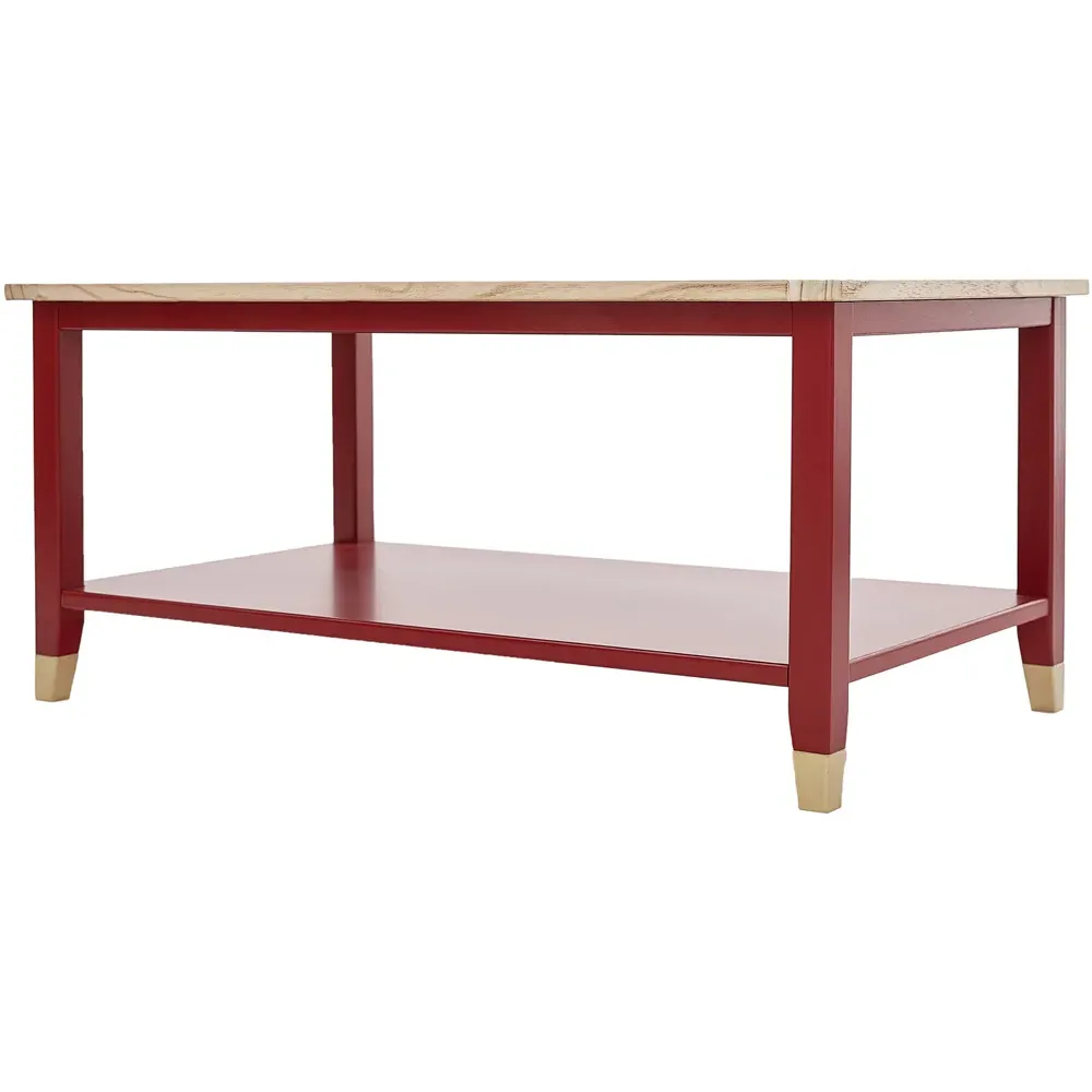 Natural Coffee Table - Red, Wood