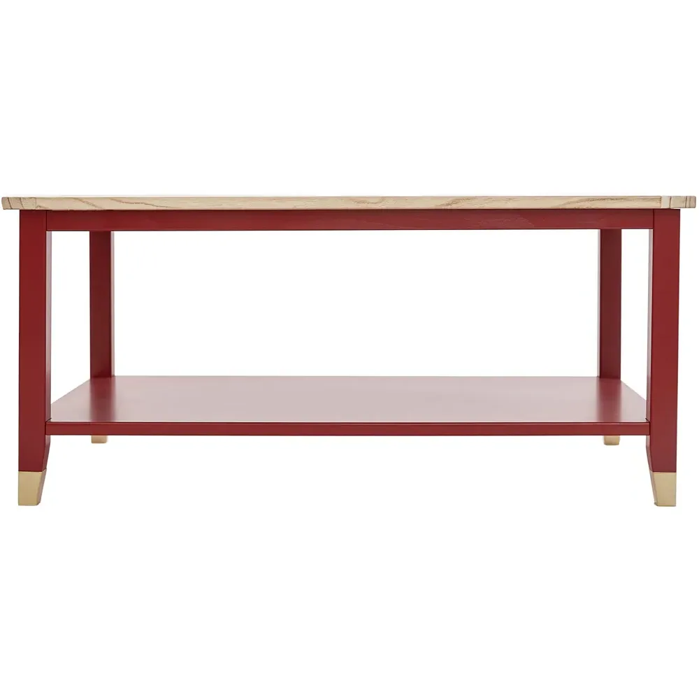 Natural Coffee Table - Red, Wood