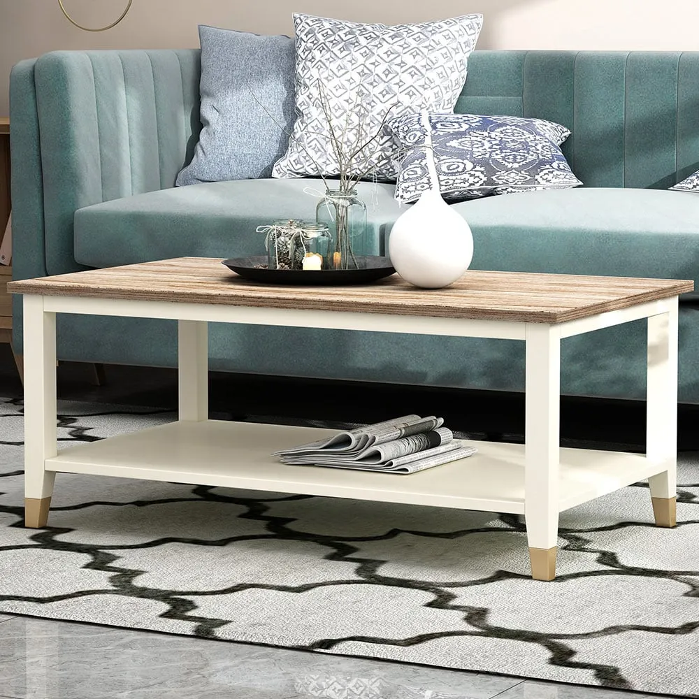 Natural Coffee Table - White, Wood