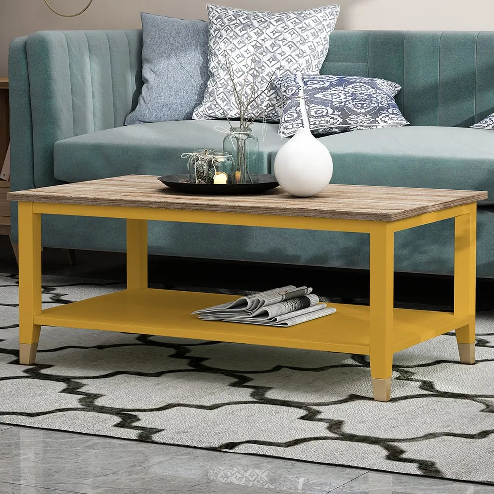 Natural Coffee Table - Yellow, Wood