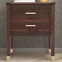 Palazzi 2 Drawer Bedside Table - Brown