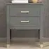 Palazzi 2 Drawer Bedside Table - Grey