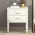 Palazzi 2 Drawer Bedside Table - White