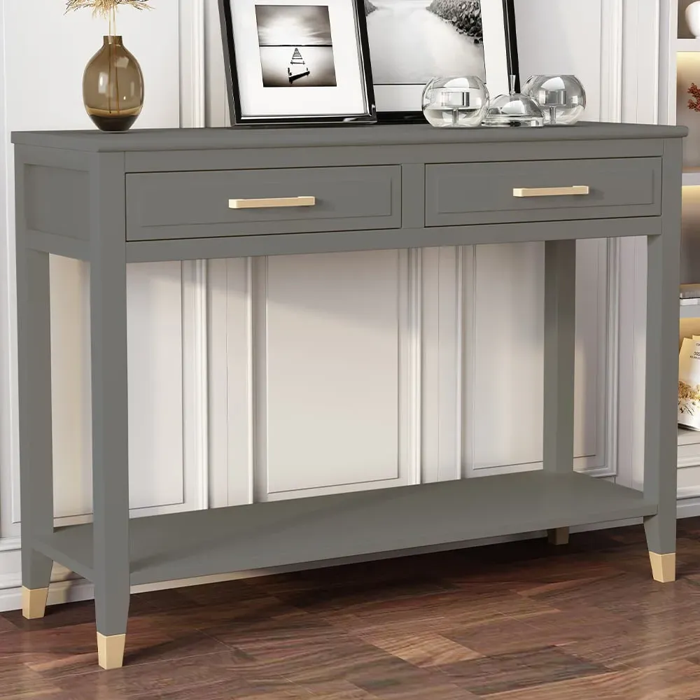 Palazzi 2 Drawer Console Table - Grey image