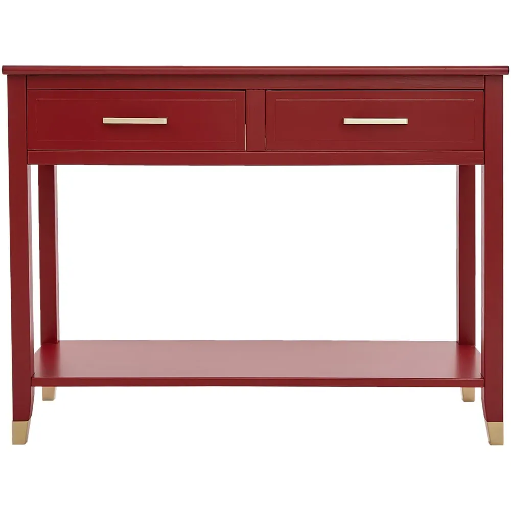 Palazzi 2 Drawer Console Table - Red