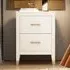 Palazzi 2 Drawer Wide Bedside Table - White