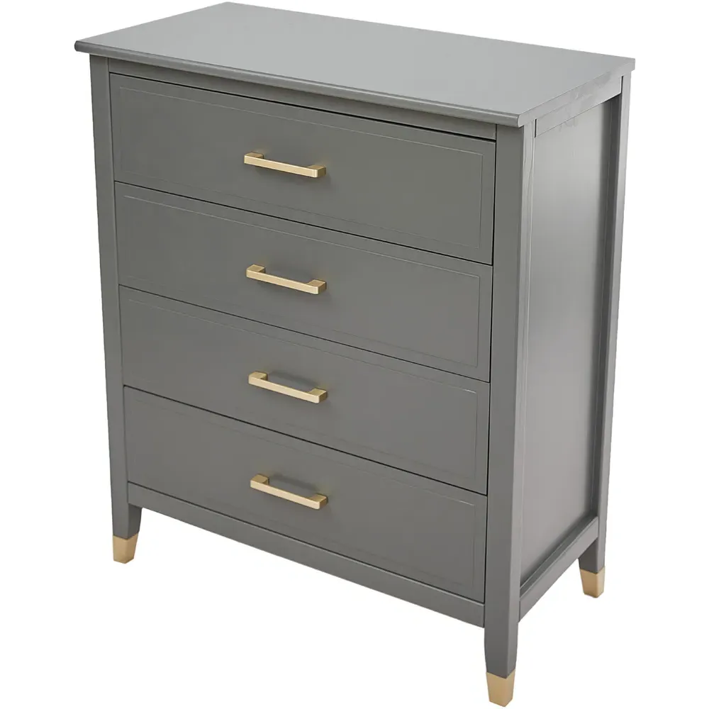 Palazzi 4 Drawer Chest of Drawers - Grey