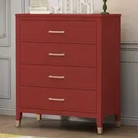 Palazzi 4 Drawer Chest of Drawers - Red
