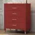 Palazzi 4 Drawer Chest of Drawers - Red
