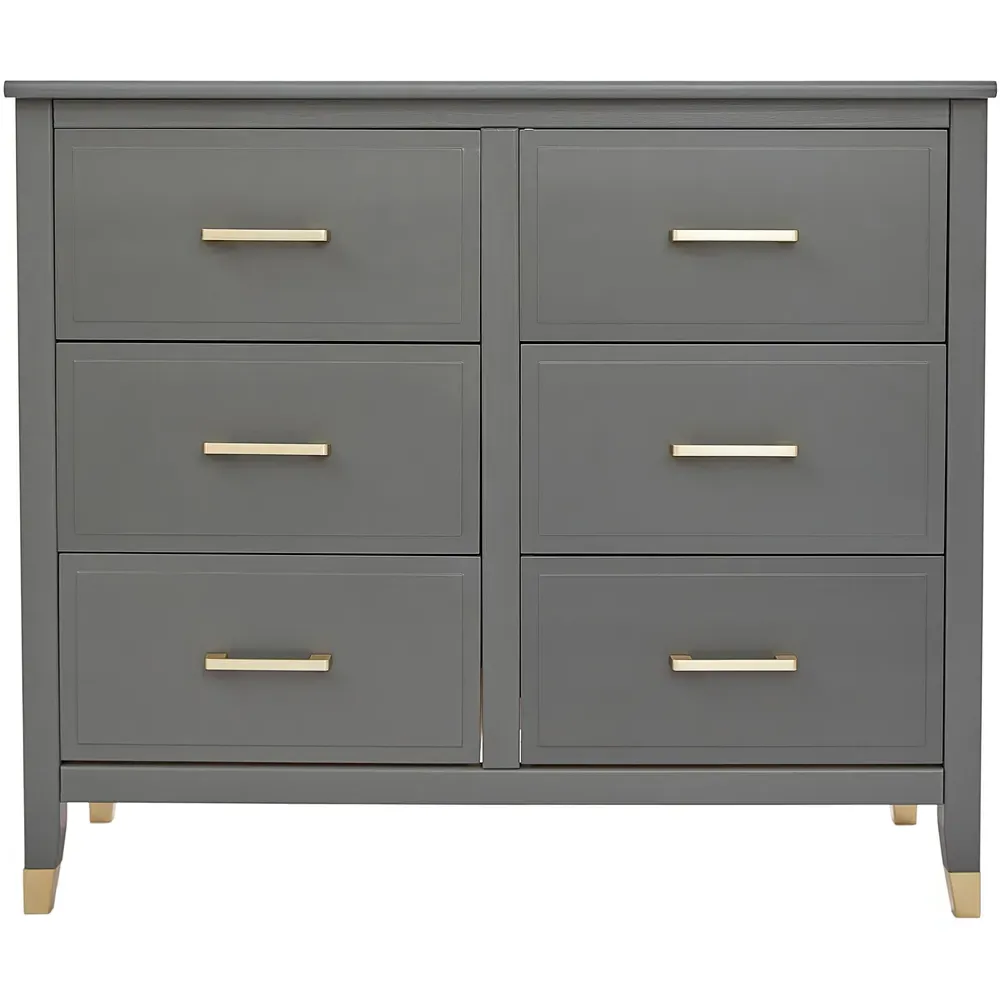 Palazzi 6 Drawer Chest of Drawers - Grey