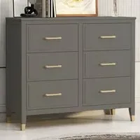 Palazzi 6 Drawer Chest of Drawers - Grey