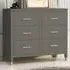Palazzi 6 Drawer Chest of Drawers - Grey