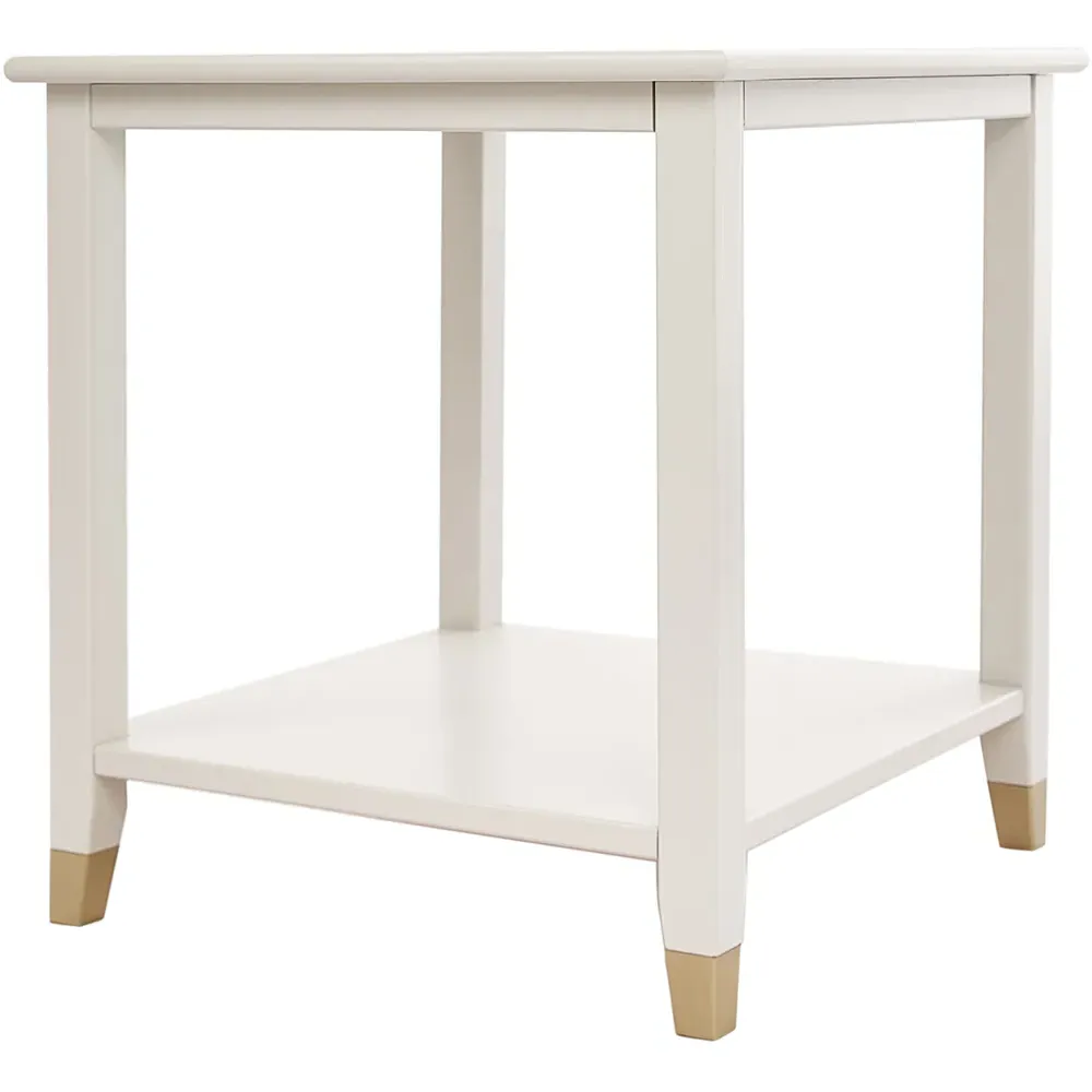 Palazzi Side Table with Storage - White