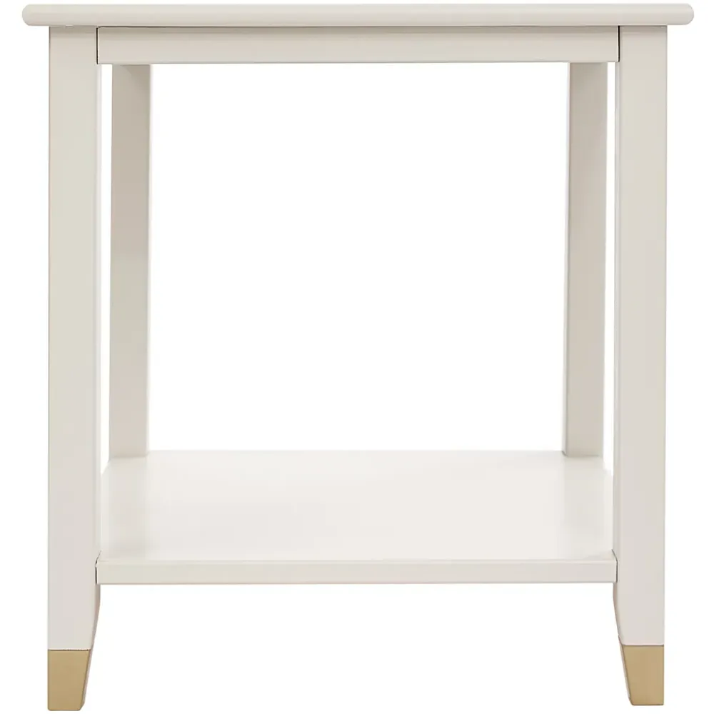 Palazzi Side Table with Storage - White