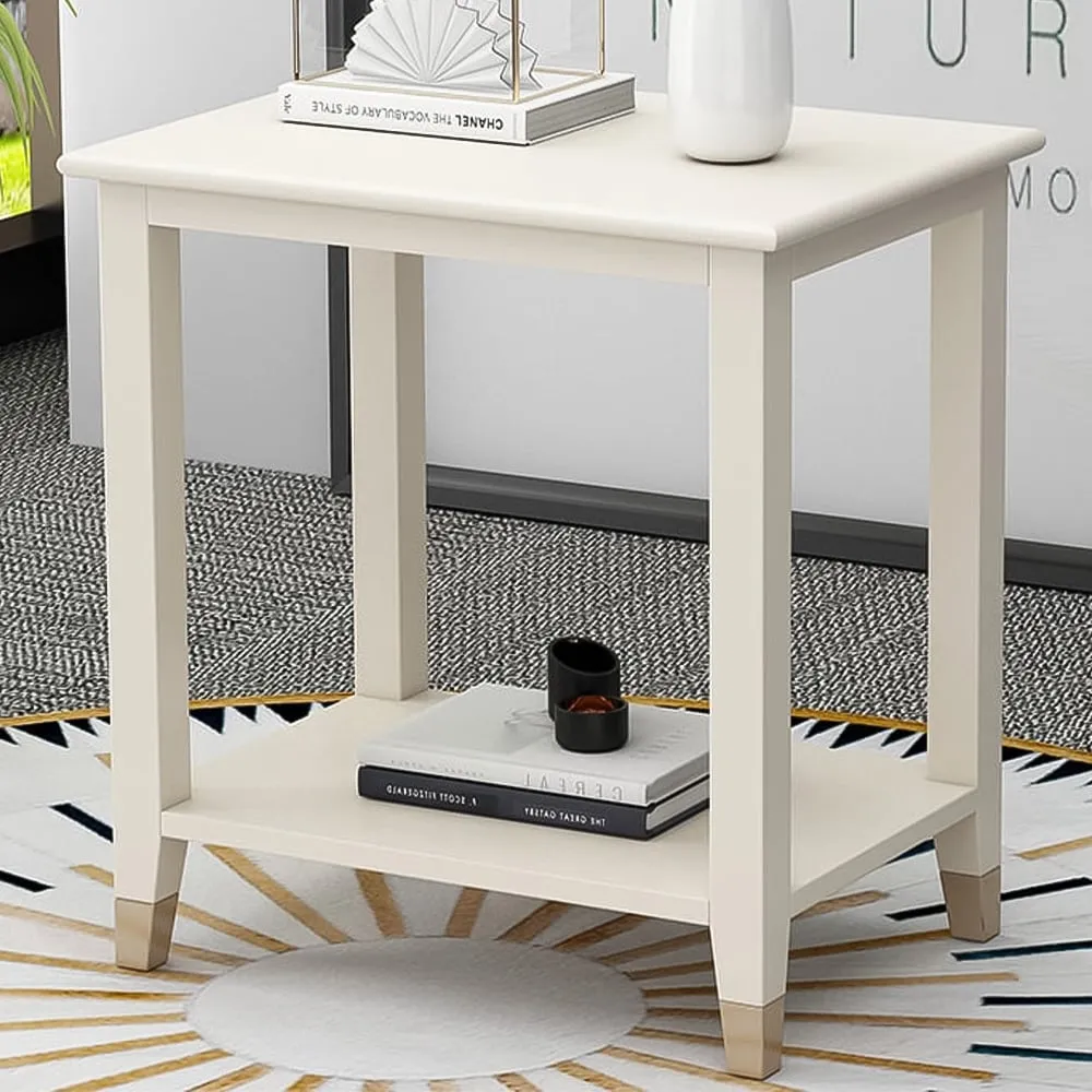 Palazzi Side Table with Storage - White image
