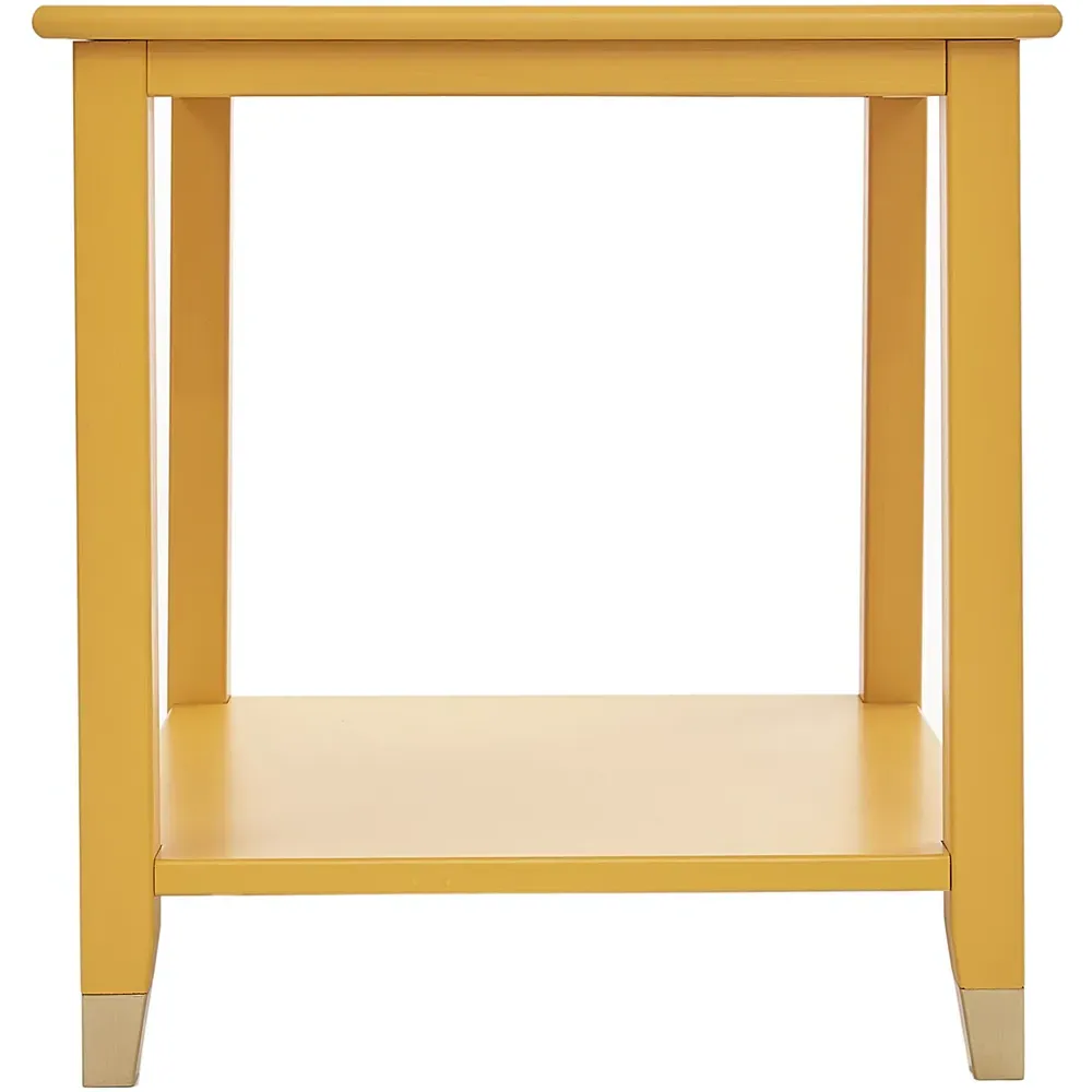 Side Table with Shelf - Mustard, MDF
