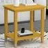 Side Table with Shelf - Mustard, MDF