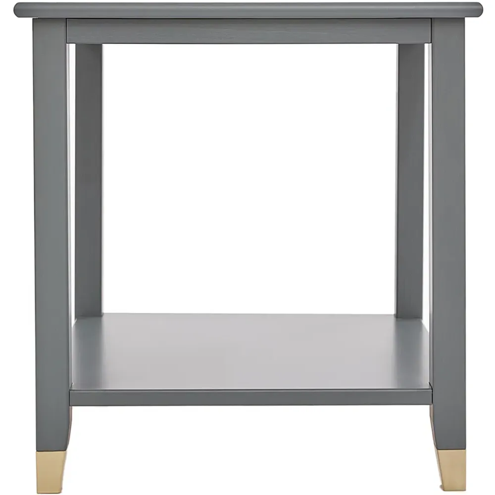 Side Table with Storage - Grey, MDF