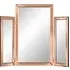 CARME Home Tri-Fold Folding Tabletop Vanity Mirror - Gold