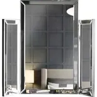CARME Home Tri-Fold Tabletop Vanity Mirror - Silver