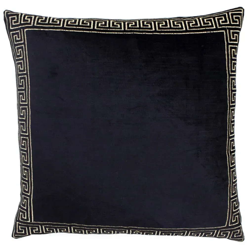 Apollo Embroidered Cushion - Black and Gold image