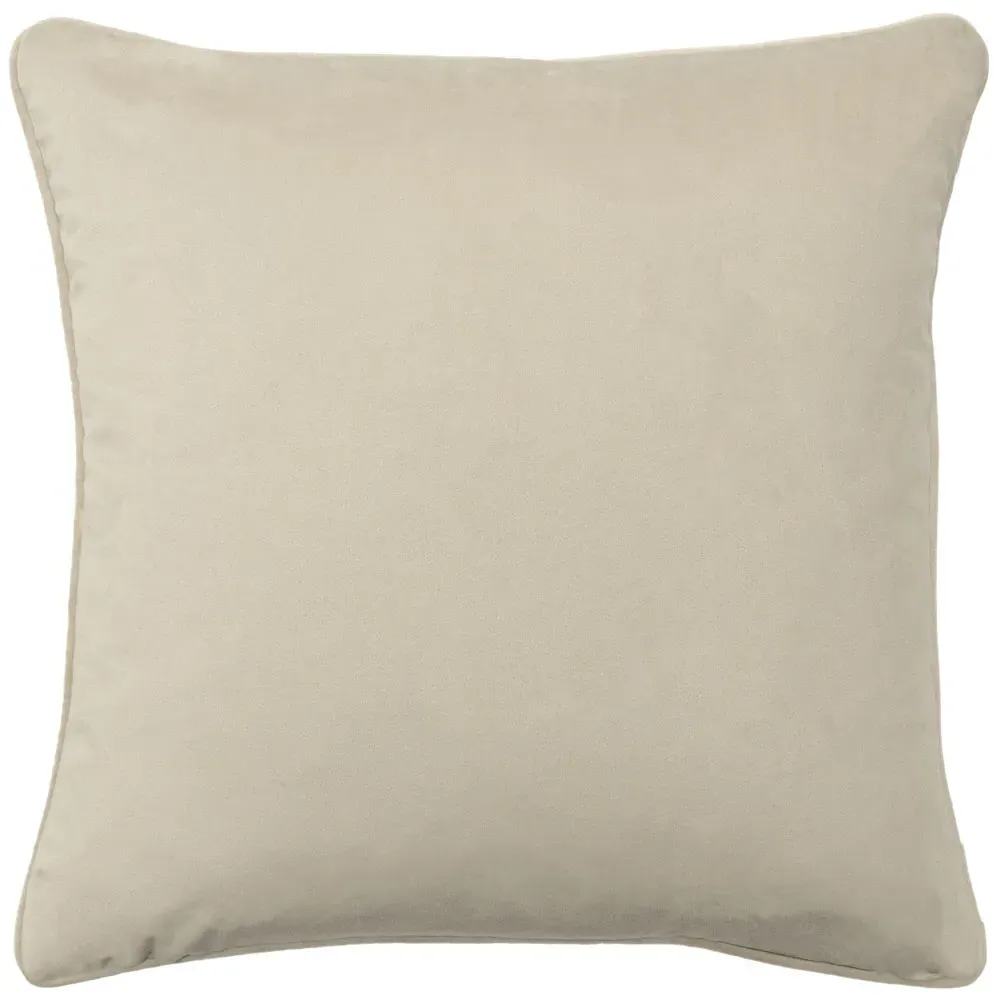 Avenue Velvet Jacquard Cushion - Cream