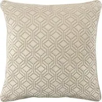 Avenue Velvet Jacquard Cushion - Cream