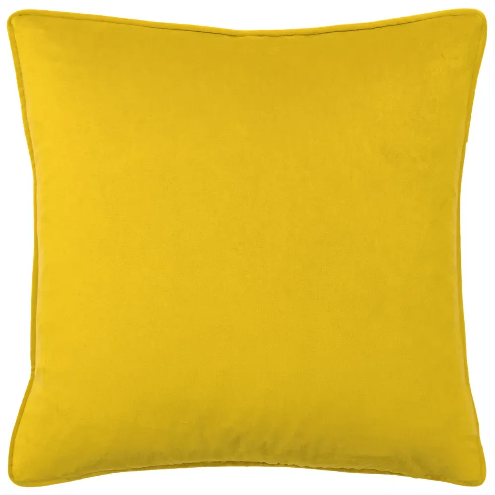 Avenue Velvet Jacquard Cushion - Ochre