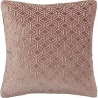 Avenue Velvet Jacquard Cushion - Pink