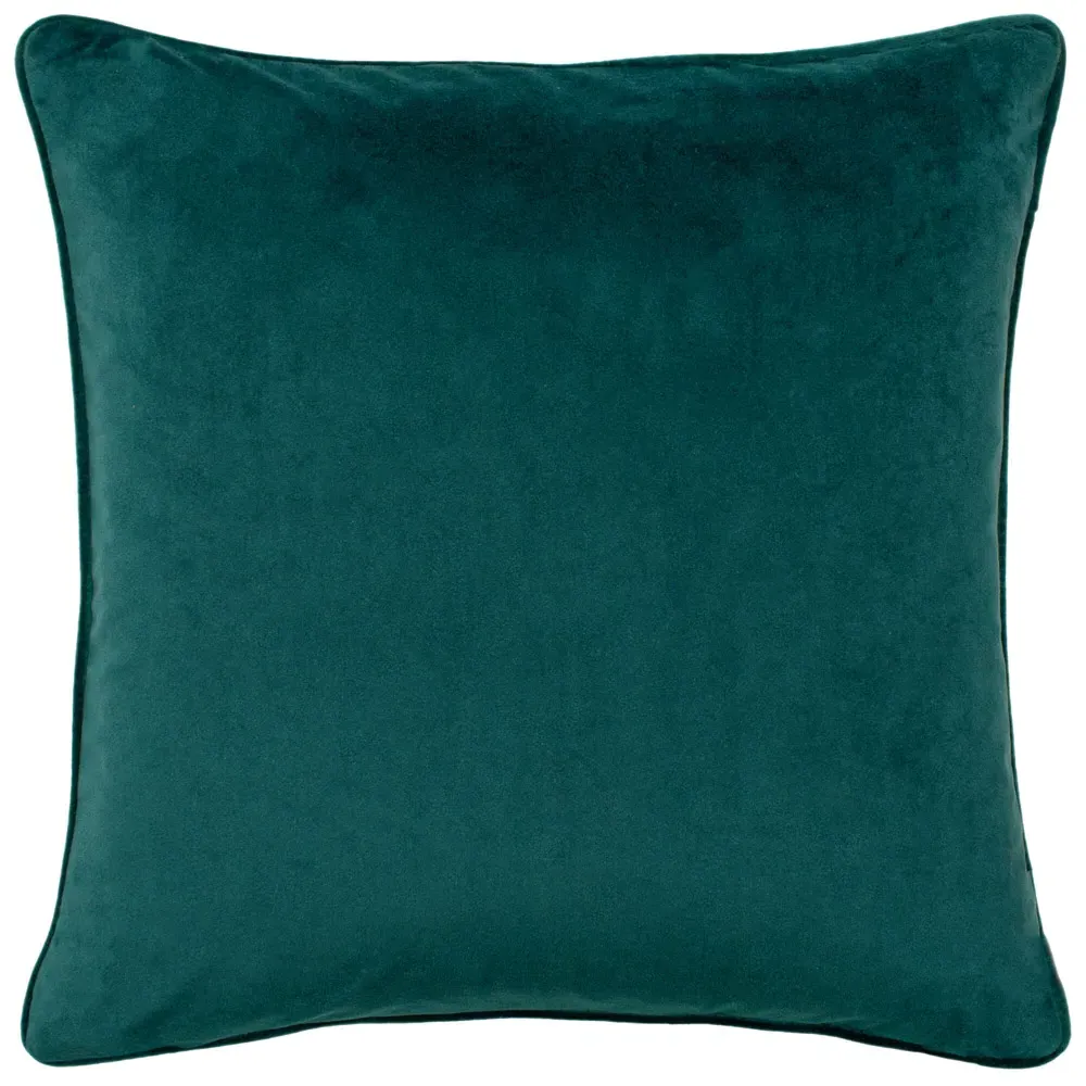 Avenue Velvet Jacquard Cushion - Teal