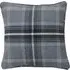 Aviemore Tartan Cushion - Grey, Faux Wool